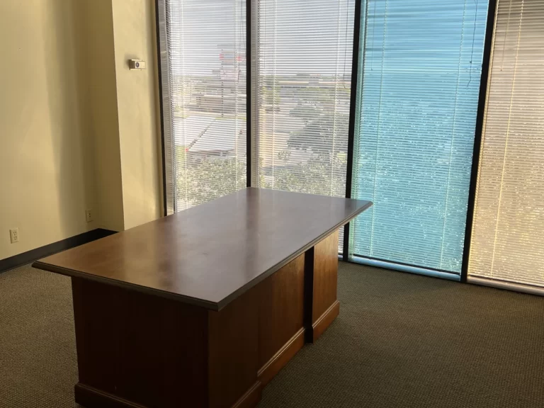 Private office with window view