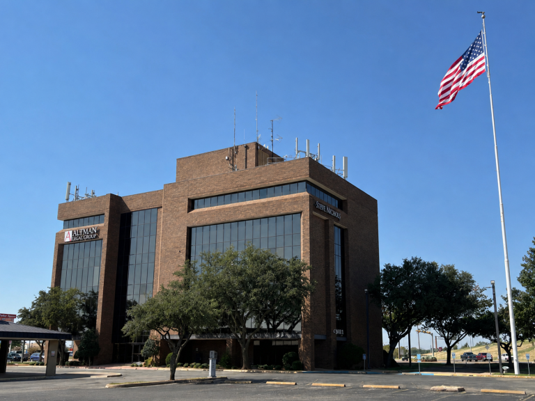 Tower with American flag